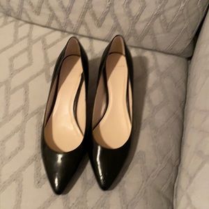 Cole Haan black kitten heel pumps